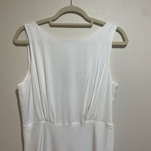 Baltic Born Sz L Molly Mod White Maxi Dress Elegant Timeless Classic Formal - Picture 3 of 11